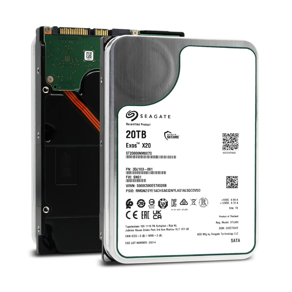 Seagate Exos X20 20TB Enterprise Data Center Hard Disk 3.5 Inch SATA view 2